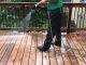 How long after power washing can I paint my deck